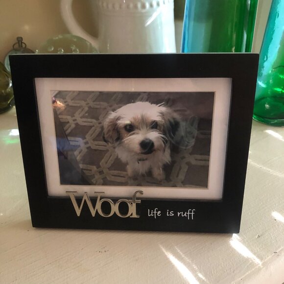 "Woof Life is Ruff" Picture Frame 8 X 6.5" - Picture 3 of 8